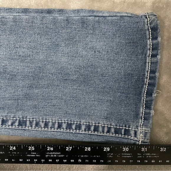 Answer Me Embellished Bootcut Jeans Size 1 Rhinestone Pocket Blue Denim (25) - Picture 8 of 8